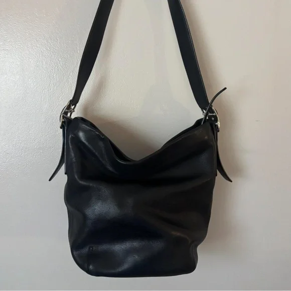 COACH Vintage Legacy 9186 Classic Black Leather Soho Hobo Shoulder Bag - Picture 2 of 3